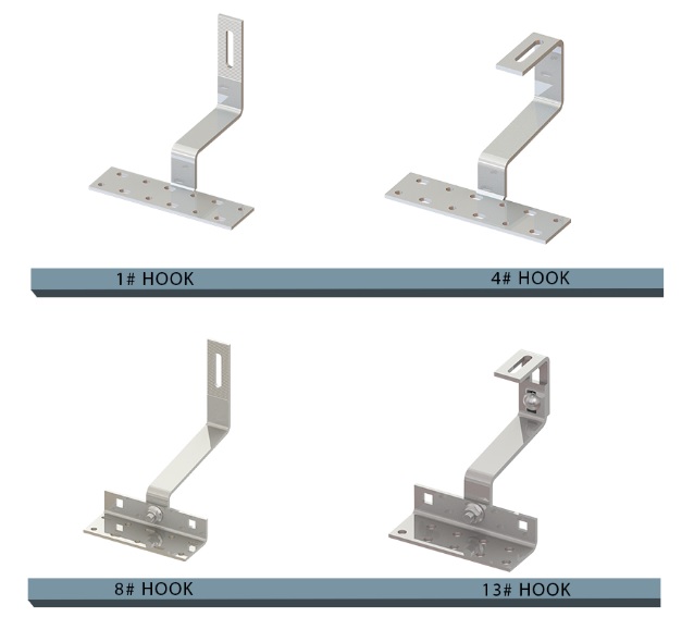 Aluminium roof hook